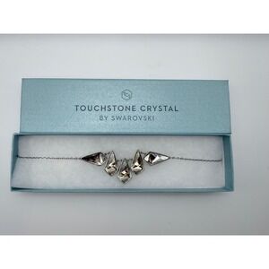 Touchstone Crystal by Swarovski Kite Necklace Silver Shade Elegant